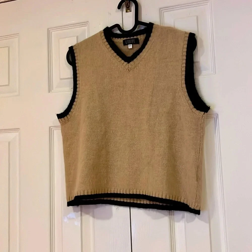 LE EQUIPE WOOL  KNIT VEST SZ M - Picture 8 of 9